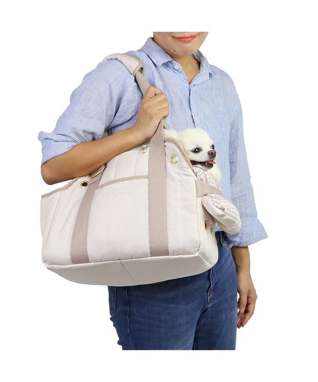 PET PARADISE ペットパラダイス キルティング キャリーバッグ 超小型犬 S 約1.5~4㎏ ベージュ