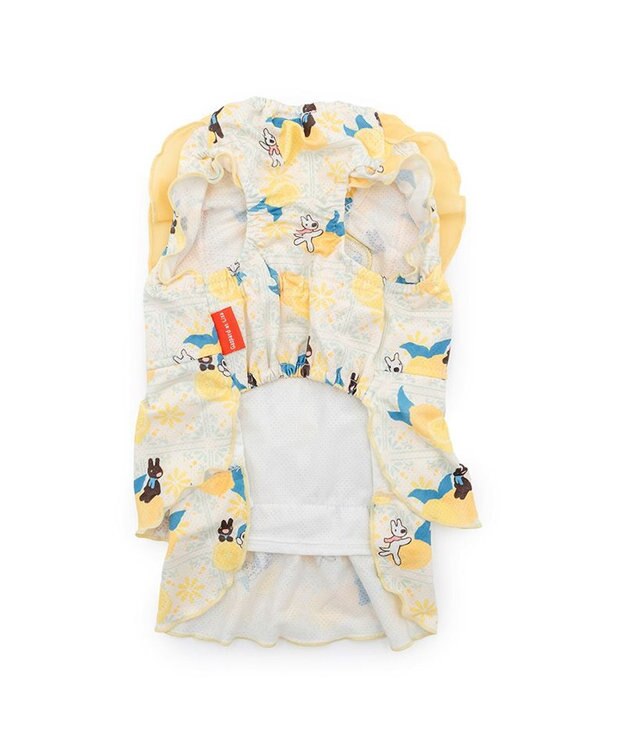 PET PARADISE リサとガスパール エコメイド シトラス ワンピース 中型犬 ホワイト×イエロー