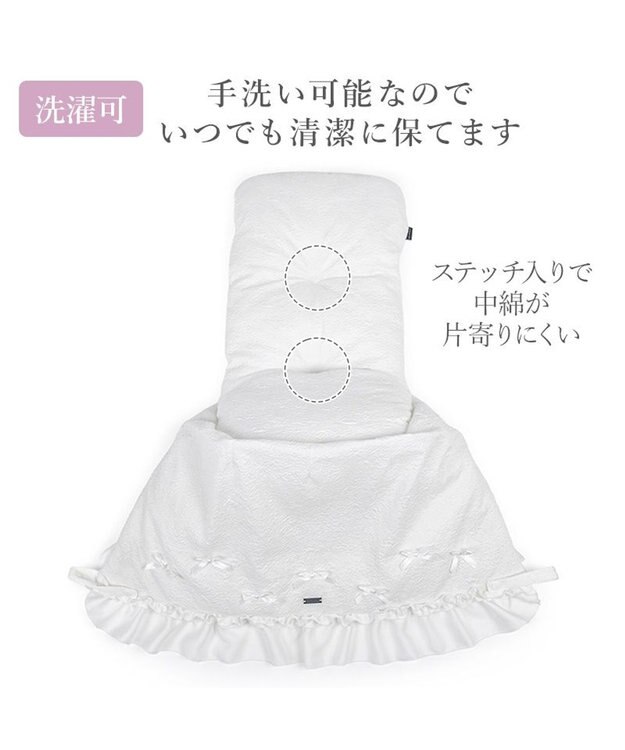 PET PARADISE cherircouture レースフリル カート用 クッション ホワイト