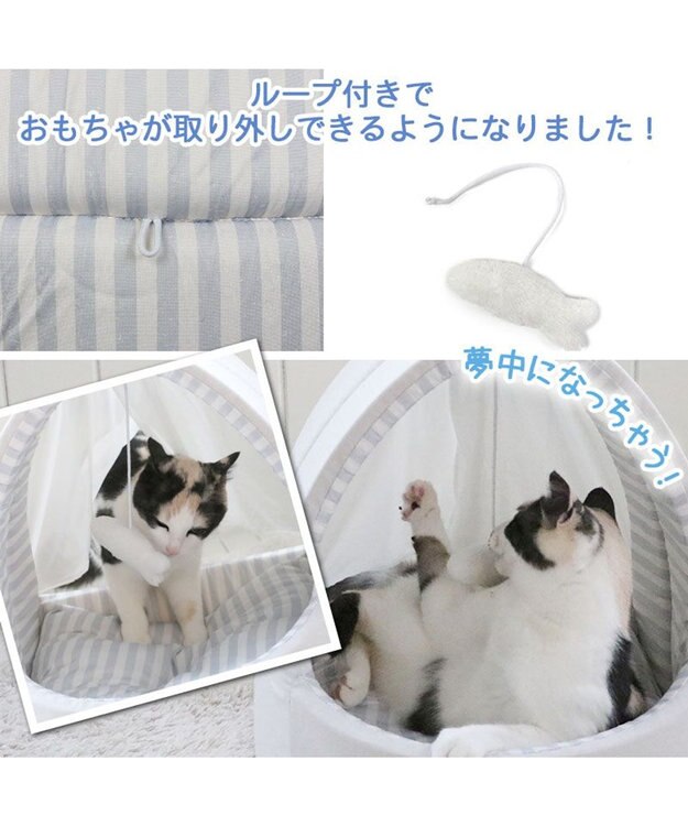 PET PARADISE 猫 ハウス クール 夏 接触冷感 ひんやり ねこハウス (40×35cm) 水色