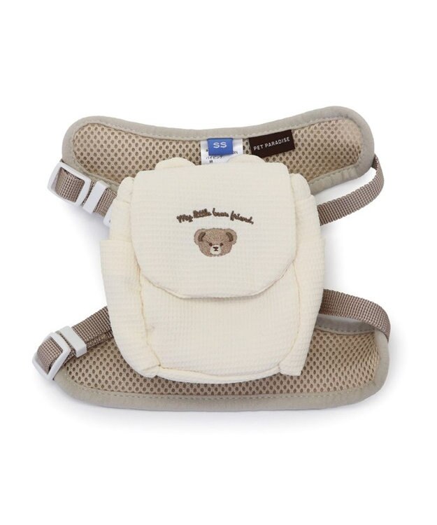 PET PARADISE ペットパラダイス くまちゃん リュック付き ハーネス ＳＳ 小型犬 ベージュ