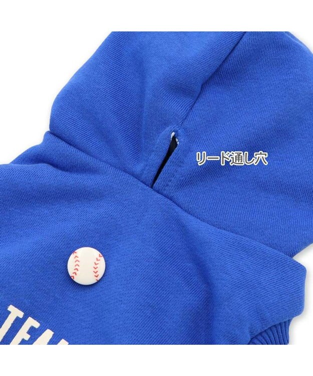 PET PARADISE スヌーピー 野球パーカー 《 ビンテージ 柄》 ブルー 中型犬 大型犬 ブルー