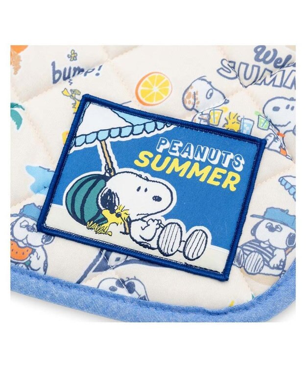 PET PARADISE スヌーピー クール マット  《サマーバケーション柄》 Ｓ ホワイト×ブルー