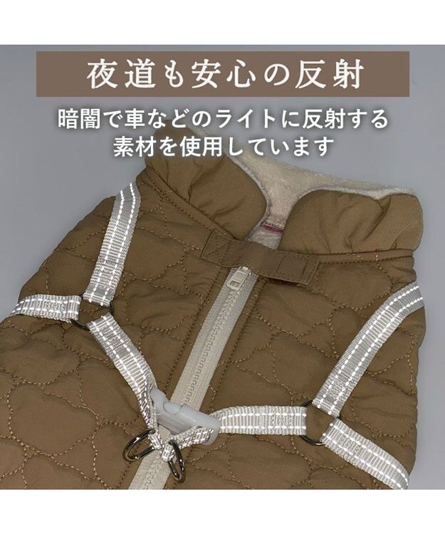 PET PARADISE ペットパラダイス くまちゃん アウターハーネス  キルト 小型犬 ベージュ