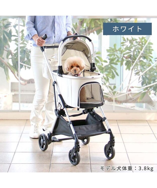 値下【美品】ペットパラダイス ペットカート smooca mini 白（保証有） smooca mini ペットカート《ホワイト》 / PET PARADISE | 【通販