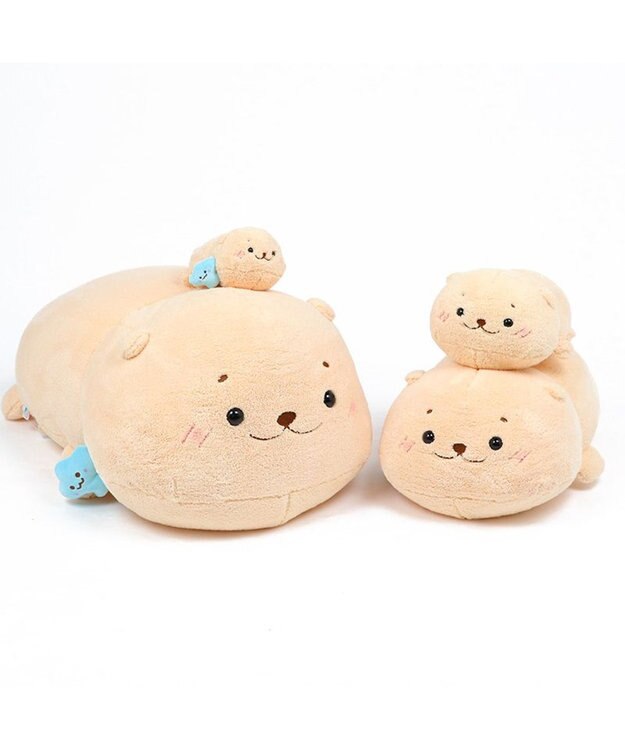 しろたん らっこいぬ むぎゅとろ マスコット 16.5cm ぬいぐるみ