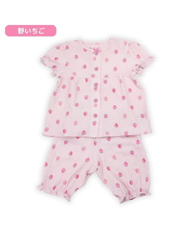 Mother garden マザーガーデン 野いちご ガーゼ パジャマ　110cm /120cm /130cm 野いちご