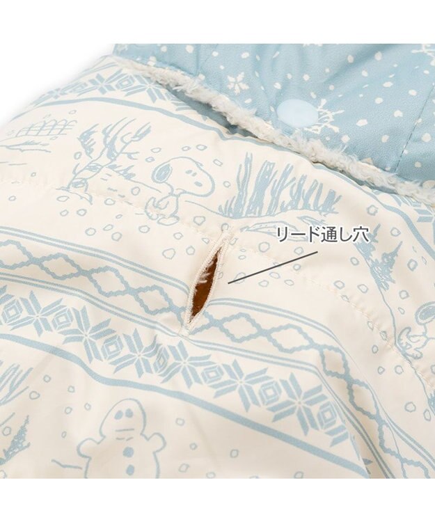 PET PARADISE スヌーピー 遠赤外線 ウインターオール  小型犬 ホワイト×ブルー