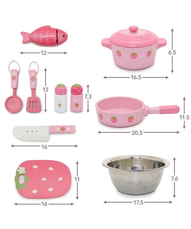 Mother garden マザーガーデン  野いちご キューティ テーブル キッチン ピンク(淡)