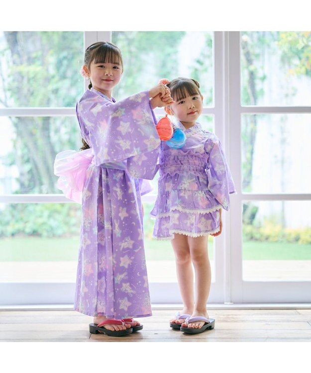 Mother garden マザーガーデン キッズ ドレス セパレート 浴衣 《ユニコーン 星空柄》 95~100cm ユニコーン星空柄