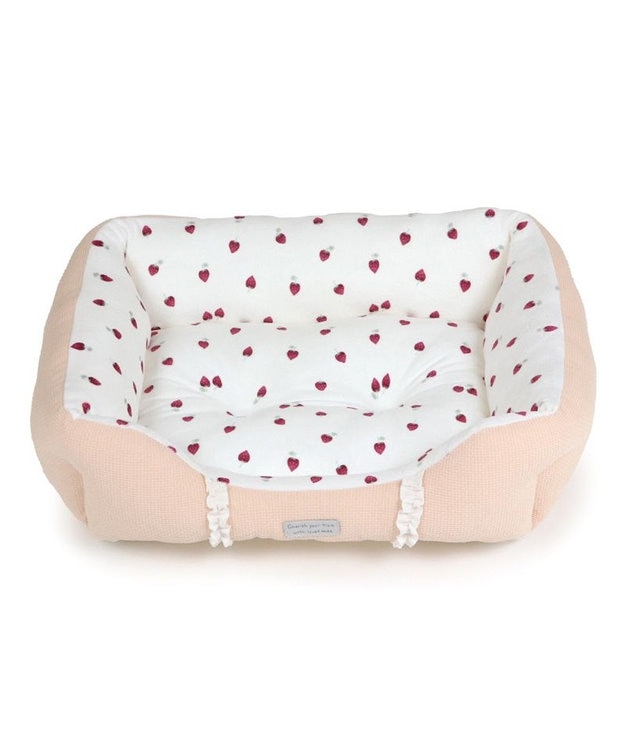 PET PARADISE ペットパラダイス いちご フリルカドラー  Ｍ 57×45cm ピンク