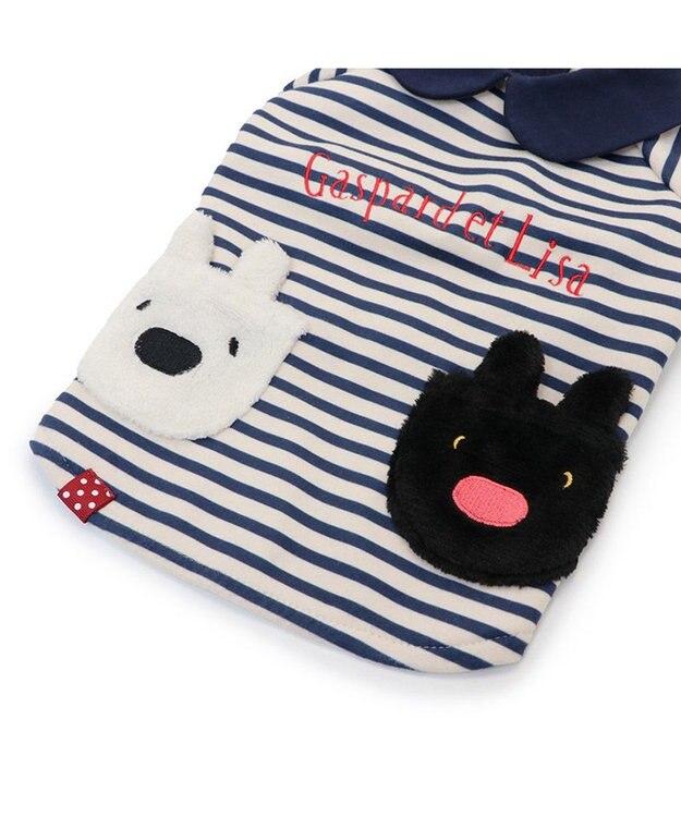 PET PARADISE リサとガスパール ペティヒートDAN Tシャツ 《ボーダー 縞柄》小型犬 ボーダー 縞柄