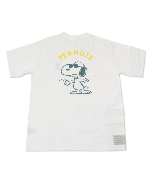 PET PARADISE スヌーピー お揃い Ｔシャツ【オーナー用】 ジョークール ポケット 白~オフホワイト