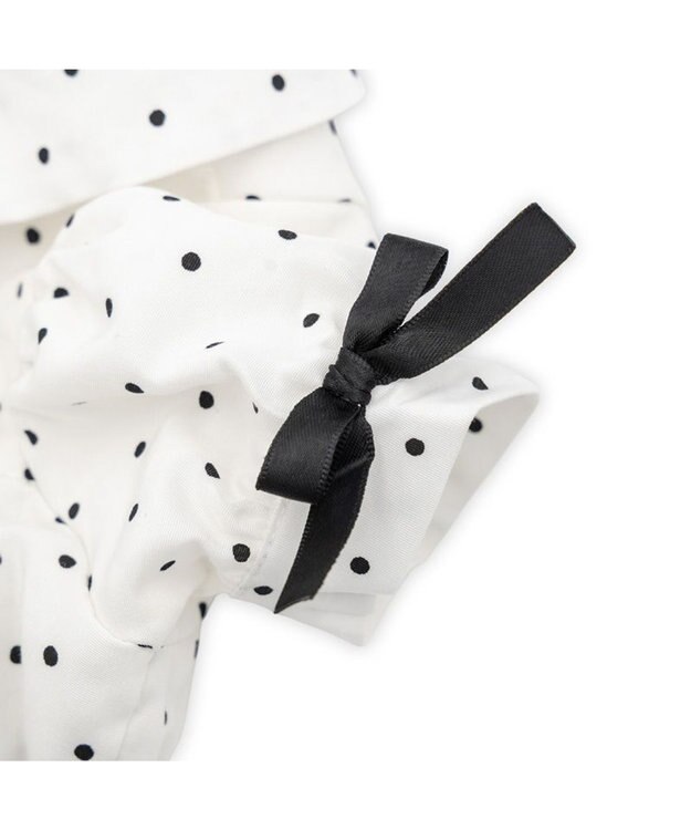 PET PARADISE cherircouture ドットシャツ ワンピース 小型犬 ホワイト×ブラック