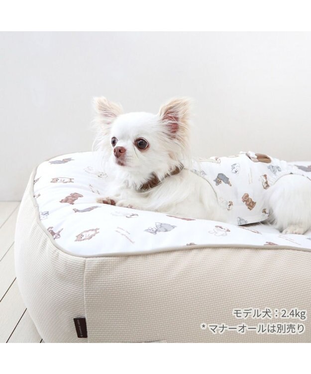 PET PARADISE ペットパラダイス makokoro 寝そべりベッド 《わんちゃん柄》 わんちゃん柄