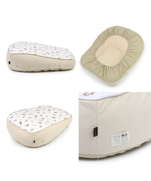 PET PARADISE ペットパラダイス makokoro 寝そべりベッド 《わんちゃん柄》 わんちゃん柄