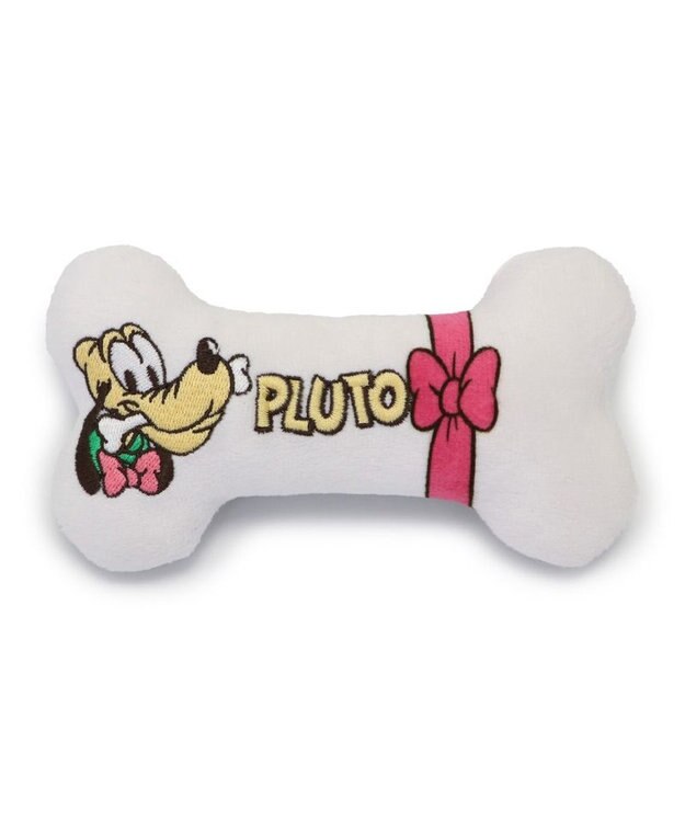 PET PARADISE ディズニー プルート リボン骨 トイ ホワイト