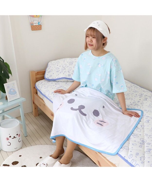 しろたん クール ブランケット 《顔ぼん》 70×100cm ひざかけ