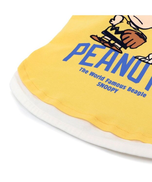 PET PARADISE スヌーピー Tシャツ 《ファインプレー柄》 黄色 中型犬 大型犬 ファインプレー柄