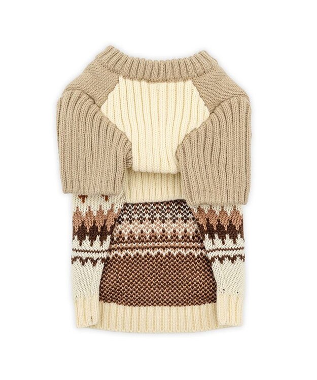 PET PARADISE ペットパラダイス ハーフジップアップ ニット 《モカ》 小型犬 モカ