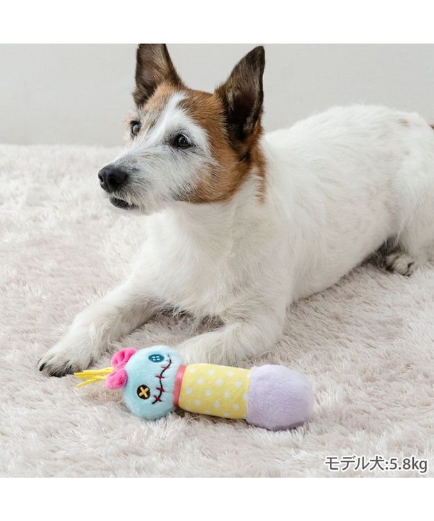 PET PARADISE ディズニー スクランプ ダンベル トイ ライトブルー