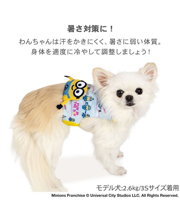 PET PARADISE ミニオン クールベスト 《アイス柄》 小型犬 ライトブルー