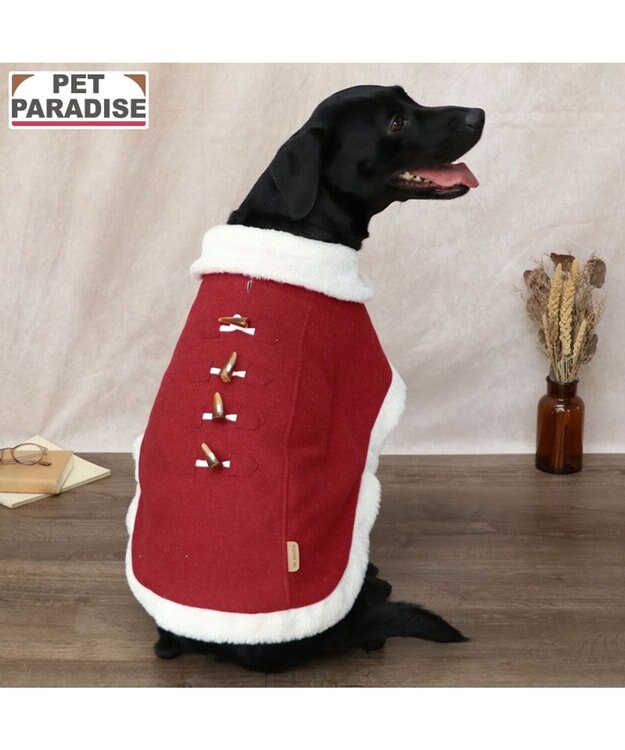 PET PARADISE ペットパラダイス ノーブル ダッフル ポンチョ 《レッド》 中型犬 大型犬 レッド