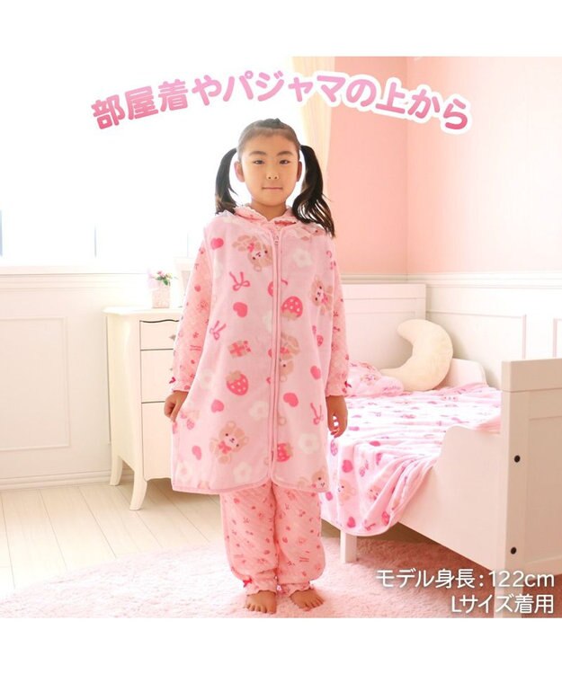 Mother garden マザーガーデン くまちゃん柄 ふわふわ あったか キッズ スリーパー  100cm~120cm / 120cm~140cm -