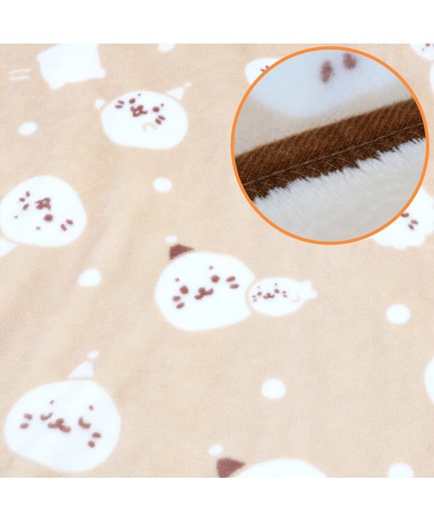 Mother garden しろたん ハーフ毛布 100×140cm 《お休み柄》 あったか大判ひざ掛け -