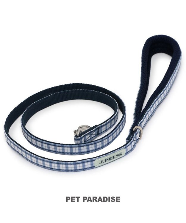 PET PARADISE J.PRESS リード  《チェック柄》 ４Ｓ～３Ｓ 小型犬 ホワイト×ブルー