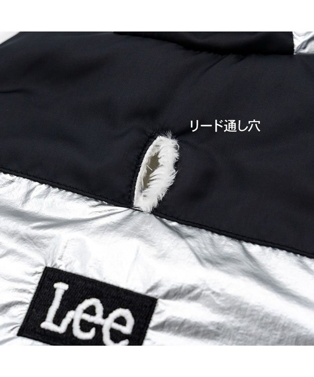 PET PARADISE Lee フード付 綿入れベスト 《シルバー》 中型犬 大型犬 シルバー×ブラック
