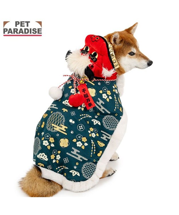 PET PARADISE ペットパラダイス 獅子舞 コート 中型犬 大型犬 グリーン