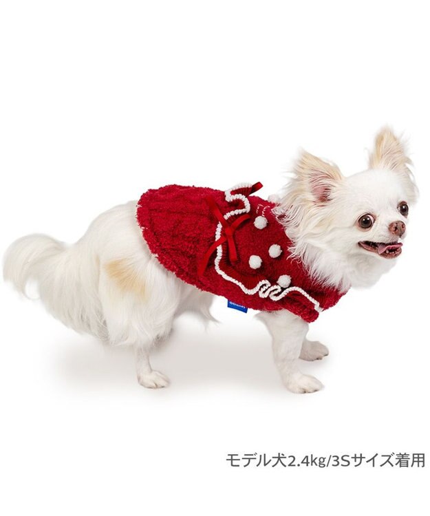 PET PARADISE ディズニー ミニーマウス リボン ニット 小型犬 レッド