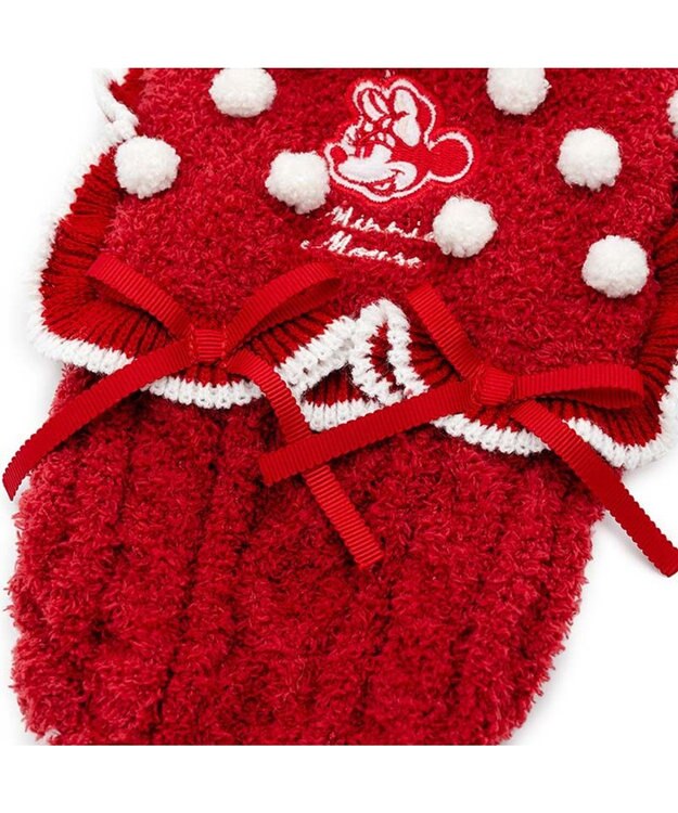 PET PARADISE ディズニー ミニーマウス リボン ニット 小型犬 レッド