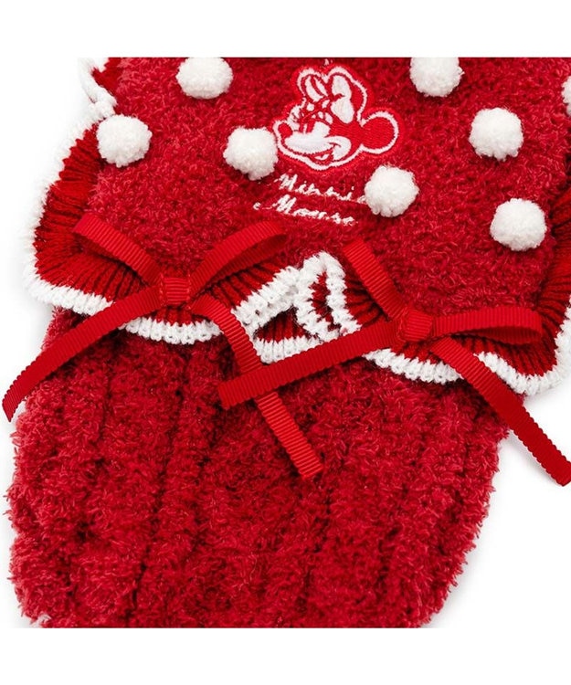 PET PARADISE ディズニー ミニーマウス リボン ニット 小型犬 レッド