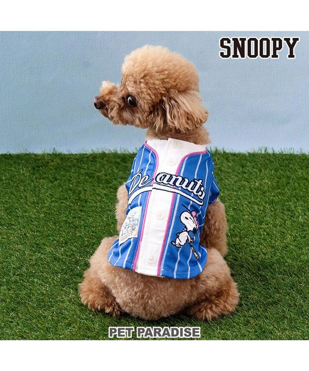 PET PARADISE スヌーピー ベースボール Ｔシャツ 《ブルー》 小型犬 ブルー