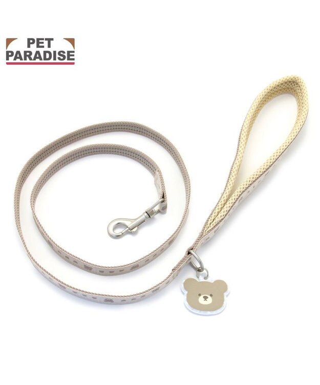 PET PARADISE ペットパラダイス くまチャームリード Ｍ～Ｌ ベージュ