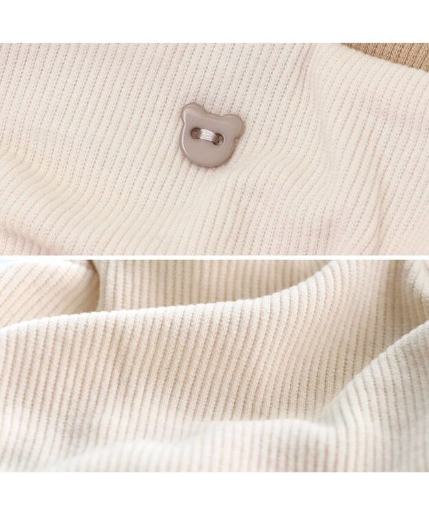 PET PARADISE ペットパラダイス くまちゃん刺繍  プレミアムペティヒート  ロンパース 小型犬 白～オフホワイト