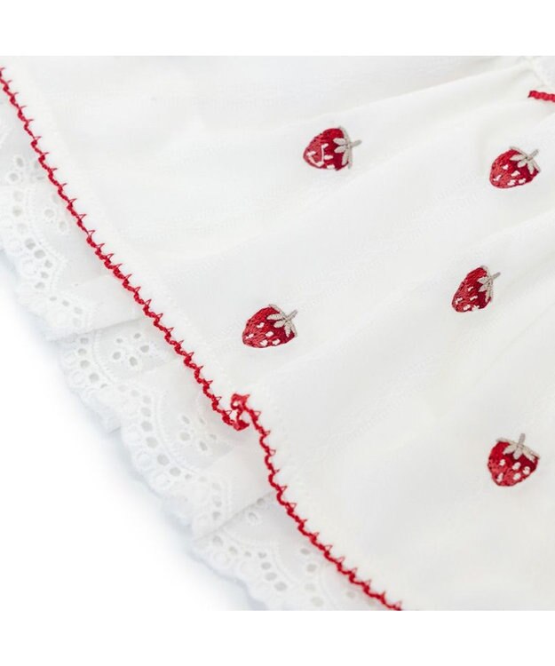 PET PARADISE ペットパラダイス スモッキング ワンピース 《いちご刺繍》 小型犬 ホワイト×レッド