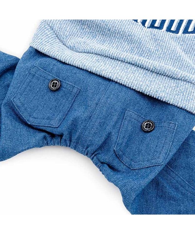 PET PARADISE J.PRESS 杢 トレーナー パンツつなぎ 小型犬 杢ブルー