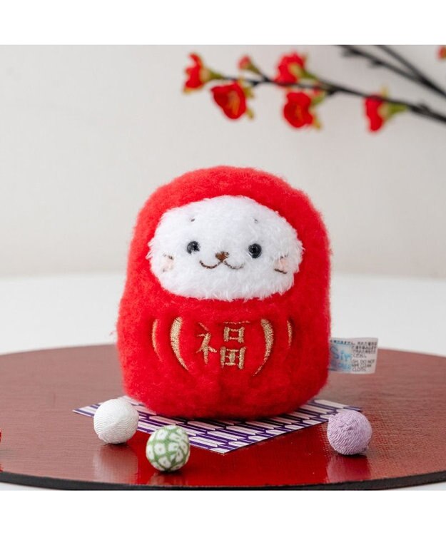 Mother garden しろたん 福だるま マスコット 《赤色》 単品 赤色