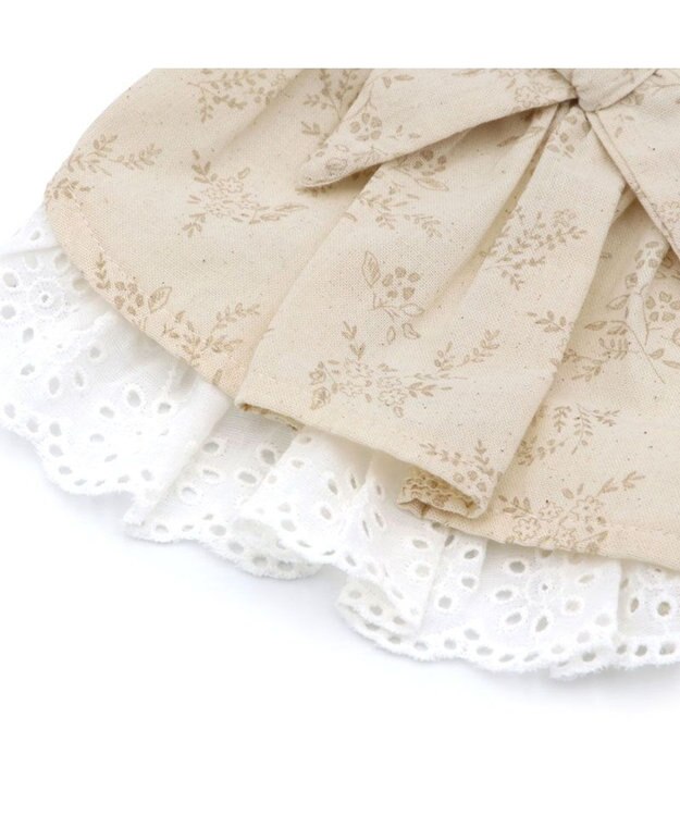 PET PARADISE ペットパラダイス ナチュラルレース ワンピース 小型犬 ベージュ✕ホワイト