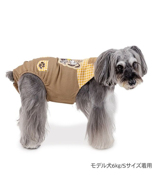 PET PARADISE スヌーピー makokoro マナーオール 小型犬 ブラウン×イエロー