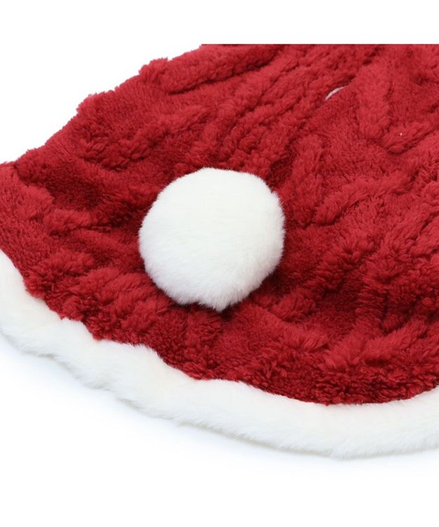 PET PARADISE ペットパラダイス サンタさん くま ポンチョ 小型犬 レッド