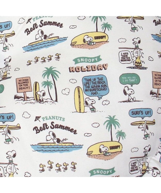 PET PARADISE スヌーピー サーフ柄 丸型 クール カドラーベッド（55cm） グレー