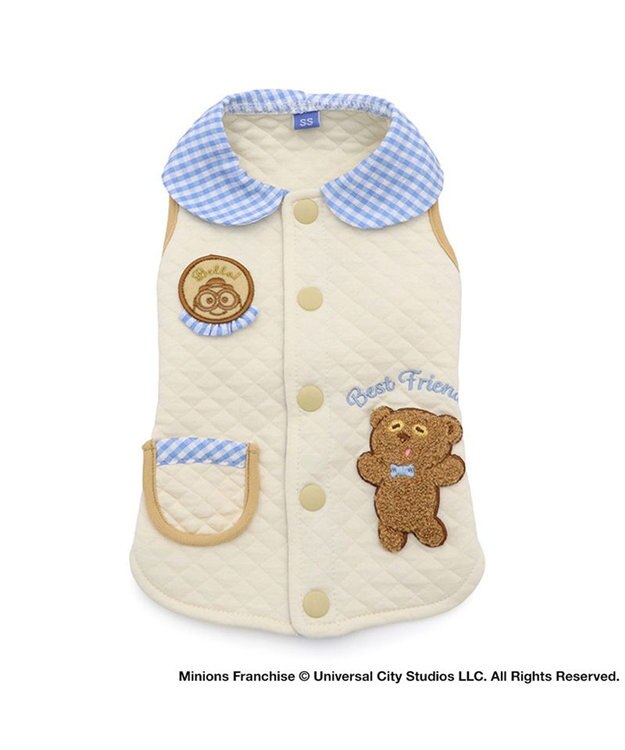PET PARADISE ミニオン ティム 襟付きキルト ベスト 小型犬 キナリ
