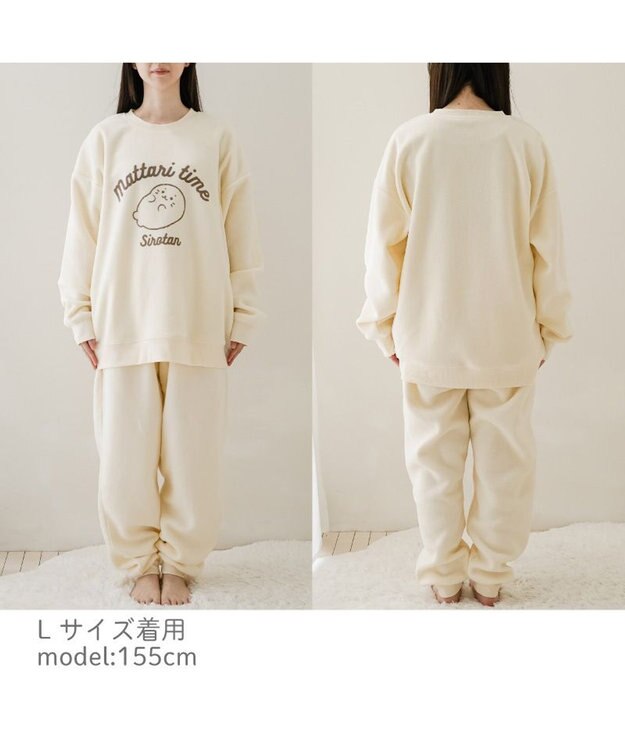 MINTON 花柄ルームウェア Mサイズ ピンク しろたん フリース ルームウェア 上下セット ユニセックス