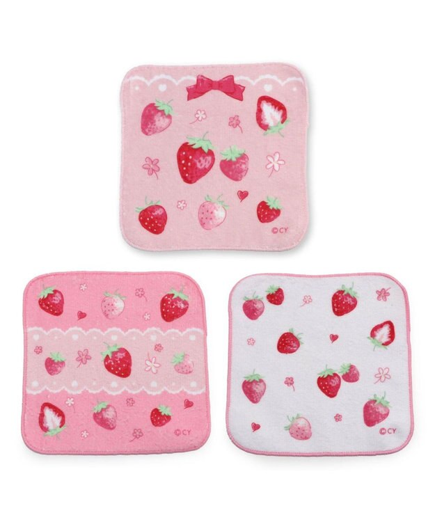 Mother garden マザーガーデン 野いちご ミニミニタオル 3枚セット 3枚セット