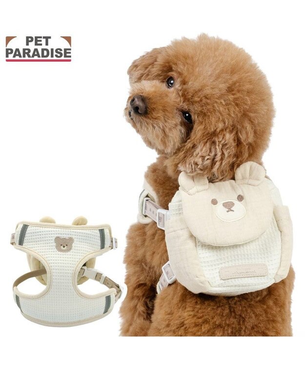 PET PARADISE ペットパラダイス くまさん リュックハーネス ３Ｓ ホワイト