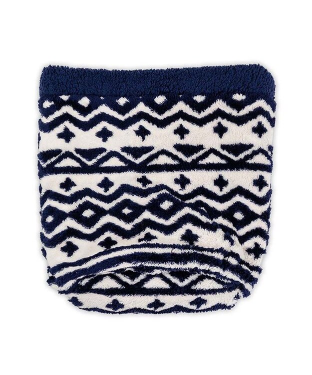 PET PARADISE ペットパラダイス  筒型 寝袋 《カントリー柄》 Ｓ ホワイト×ネイビー